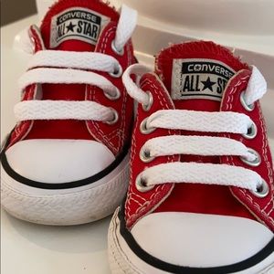 Red Converse All Star Shoes Size 3 Toddler